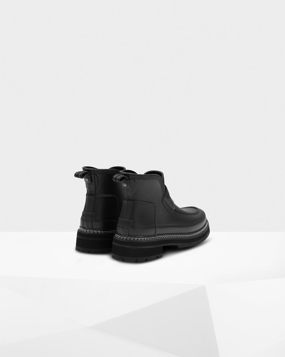 Hunter Chelsea Çizme Bayan Siyah - Refined Stitch Detail Loafers - Türkiye TM8214639